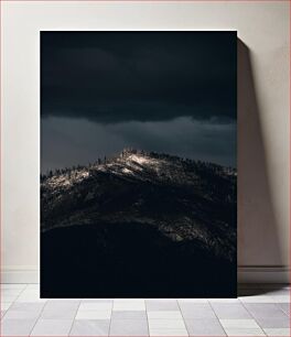 Πίνακας, Dark Mountain under Stormy Sky Σκοτεινό Βουνό κάτω από Θυελλώδη Ουρανό