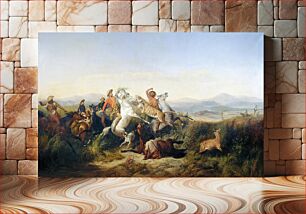 Πίνακας, Deer Hunt (1846) oil painting by Raden Saleh