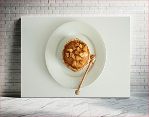 Πίνακας, Delicious Pancakes with Honey and Apples Λαχταριστές τηγανίτες με μέλι και μήλα