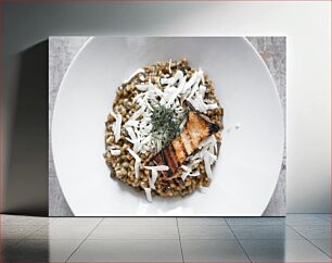 Πίνακας, Delicious Risotto with Grilled Mushroom Λαχταριστό ριζότο με μανιτάρια σχάρας