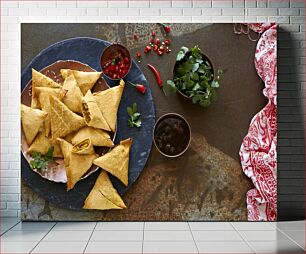 Πίνακας, Delicious Samosa Platter Νόστιμη πιατέλα Samosa