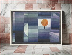 Πίνακας, Der Bote des Herbstes (grün/violette Stufung mit orange Akzent) (The Harbinger of Autumn [green/violet gradation with orange accent]) (1922) by Paul Klee