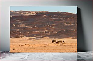 Πίνακας, Desert Caravan in Rocky Landscape Τροχόσπιτο της ερήμου στο βραχώδες τοπίο