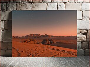 Πίνακας, Desert Landscape at Sunset Τοπίο της ερήμου στο ηλιοβασίλεμα