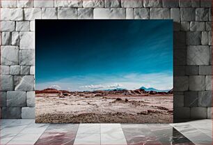 Πίνακας, Desert Landscape under Blue Sky Τοπίο της ερήμου κάτω από το γαλάζιο του ουρανού