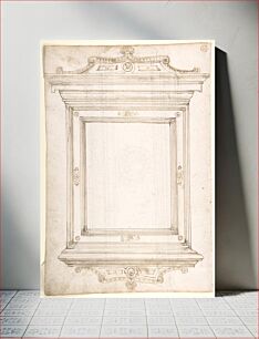 Πίνακας, Design for a frame (recto); Design for a cassone (verso)