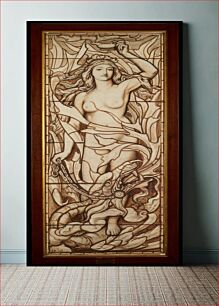 Πίνακας, Design for a stained glass window; once thought to be by Dante Gabriel Rosetti from a series of The Elements