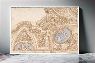 Πίνακας, Design for the Corner of a Ceiling by Anonymous, Italian, Roman-Bolognese, 17th century