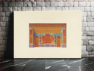 Πίνακας, Design for the South Wall of the Music Room, Royal Pavilion, Brighton, Frederick Crace