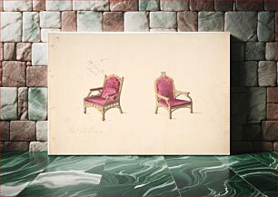 Πίνακας, Design for Two Medieval Style Armchairs for "Rev. W. Lloyd"