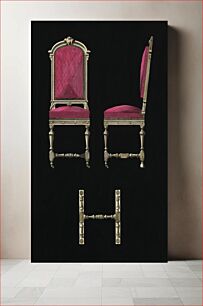 Πίνακας, Design of an antique burgundy chair