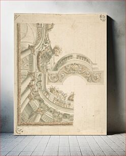 Πίνακας, Design of Ceiling and Balustrade, Anonymous, Italian, Bolognese 18th century artist