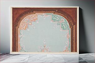 Πίνακας, Designs for a painted ceiling with filagree borders by Jules Edmond Charles Lachaise and Eugène Pierre Gourdet