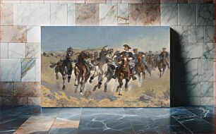 Πίνακας, Dismounted: The Fourth Troopers Moving the Led Horses (1890) by Frederic Remington