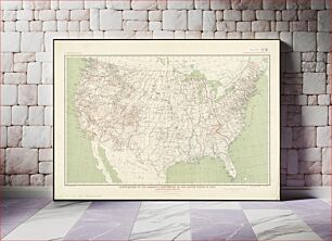 Πίνακας, Distribution of the magnetic declination in the United States in 1900