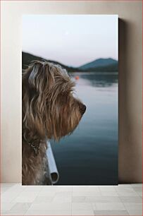 Πίνακας, Dog by the Lake at Dusk Σκύλος δίπλα στη λίμνη στο σούρουπο