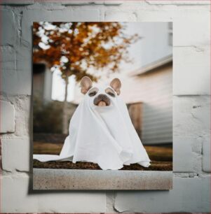 Πίνακας, Dog in a Ghost Costume Σκύλος με στολή φάντασμα