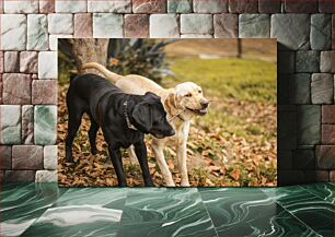 Πίνακας, Dogs Playing with Stick Σκύλοι που παίζουν με ραβδί