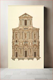 Πίνακας, Drawing for Buontalenti's Model for the Facade of S. Maria del Fiore of Florence, attributed to Cigoli (Ludovico Cardi)