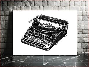 Πίνακας, Drawing of a Remington Deluxe Noiseless Portable Typewriter