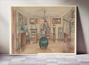 Πίνακας, Drawing of an Interior: Salle à manger by Anonymous, French, 19th century