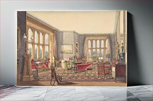 Πίνακας, Drawing Room, Guys Cliffe, Warwickshire by Anonymous, British, 19th century