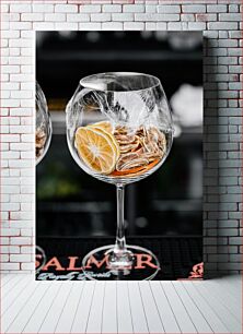 Πίνακας, Dried Citrus in a Wine Glass Αποξηραμένα εσπεριδοειδή σε ποτήρι κρασιού