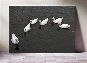 Πίνακας, Ducks Swimming Πάπιες που κολυμπούν