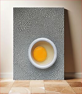 Πίνακας, Egg in Abstract Pattern Bowl Αυγό σε μπολ αφηρημένου σχεδίου