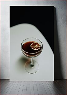 Πίνακας, Elegant Drink with Citrus Garnish Κομψό ρόφημα με γαρνιτούρα εσπεριδοειδών