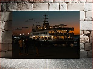 Πίνακας, Evening Dockside Ship Βραδινό πλοίο στην αποβάθρα