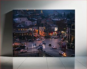 Πίνακας, Evening in the City Square Βράδυ στην Πλατεία της Πόλης