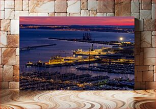 Πίνακας, Evening Marina and Harbor View Βραδινή μαρίνα και θέα στο λιμάνι