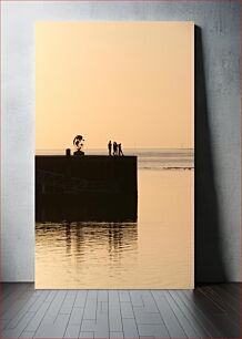 Πίνακας, Evening Silhouette on the Pier Βραδινή σιλουέτα στην προβλήτα