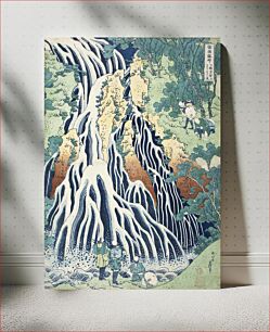 Πίνακας, Falling Mist Waterfall at Mount Kurokami in Shimotsuke Province, from the series A Tour of Waterfalls in Various Provinces, 1832/1833