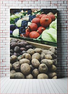 Πίνακας, Farmers Market Vegetables Αγρότες Αγορά Λαχανικών