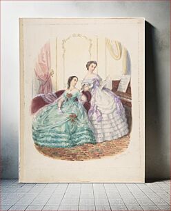 Πίνακας, Fashion Study: Two Women in Evening Dress by Adèle-Anaïs Toudouze