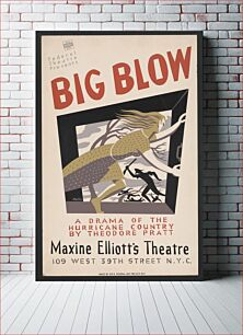 Πίνακας, Federal Theatre presents "Big blow" A drama of the hurricane country by Theodore Pratt Halls