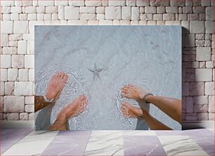 Πίνακας, Feet in Clear Beach Water Πόδια στο Clear Beach Water