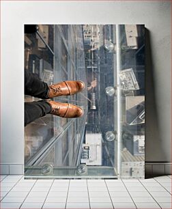 Πίνακας, Feet over Cityscape Πόδια πάνω από το αστικό τοπίο