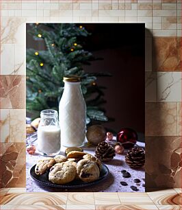 Πίνακας, Festive Milk and Cookies Γιορτινά Γάλα και Κουλουράκια