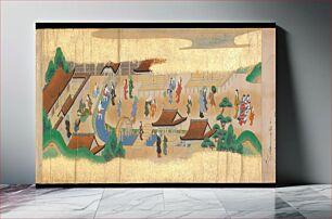 Πίνακας, Festivities of the Twelve Months: “Sannō Hiyoshi Festivals Held on the Day of the Monkey in the Mid-Fourth Month”; Festivities of the Twelve Months: “Sumō Wrestling at Matsuno’o Shrine during the Hassaku Festiva