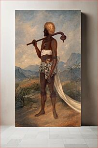 Πίνακας, Fijian Man by Antonion Zeno Shindler, 1813 Bulgaria-died Washington, DC 1899