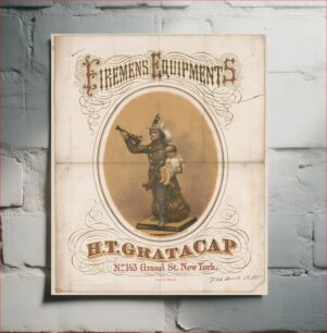 Πίνακας, Firemens equipments, H.T. Gratacap, No. 143 Grand St., New York