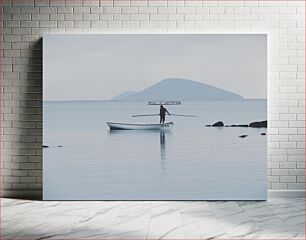 Πίνακας, Fisherman on a Calm Sea Ψαράς σε μια ήρεμη θάλασσα