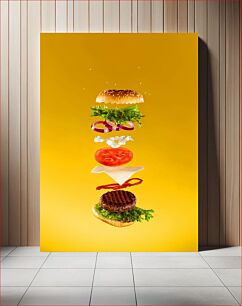 Πίνακας, Floating Burger Ingredients Πλωτά υλικά για Burger