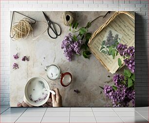 Πίνακας, Floral Arrangement and Sheet Music Ανθοστολισμός και παρτιτούρες