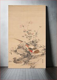 Πίνακας, Flowers and Pheasants during 19th century by Yamamoto Baiitsu