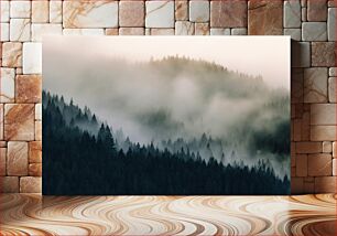 Πίνακας, Foggy Forest Landscape Ομιχλώδες Δασικό Τοπίο