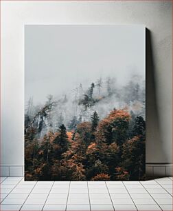 Πίνακας, Foggy Forest Landscape Ομιχλώδες Δασικό Τοπίο